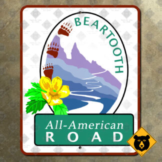 Montana–Wyoming Beartooth Highway sign