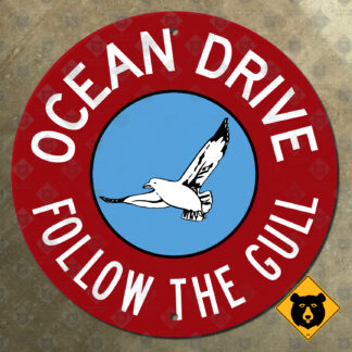 New Jersey Ocean Drive (Follow the Gull) highway marker