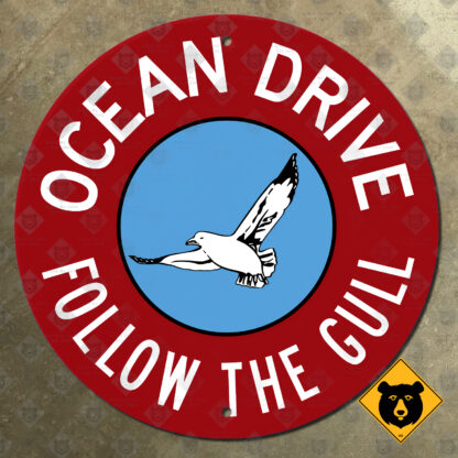 New Jersey Ocean Drive (Follow the Gull) highway marker