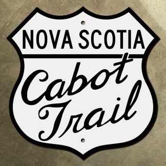 Nova Scotia Cabot Trail route marker