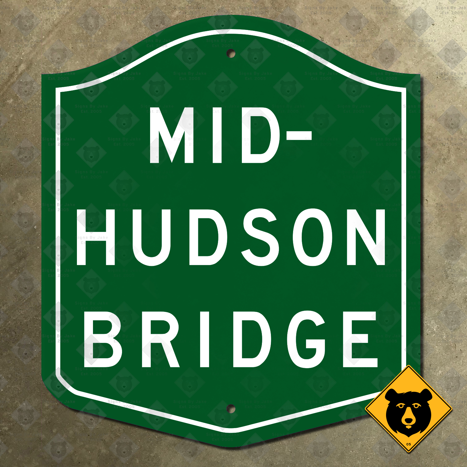 New York Mid-Hudson Bridge marker sign
