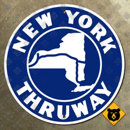New York State Thruway highway sign
