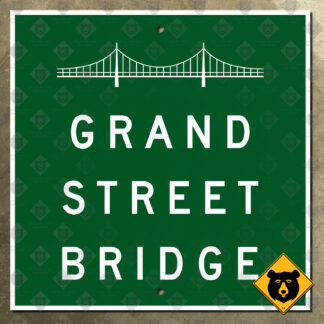 New York City Grand Street Bridge marker sign