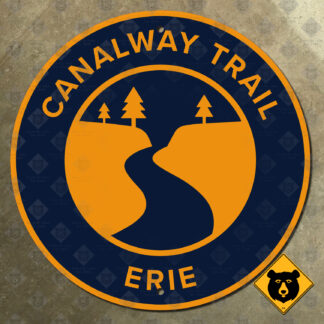 New York Erie Canalway Trail route marker sign