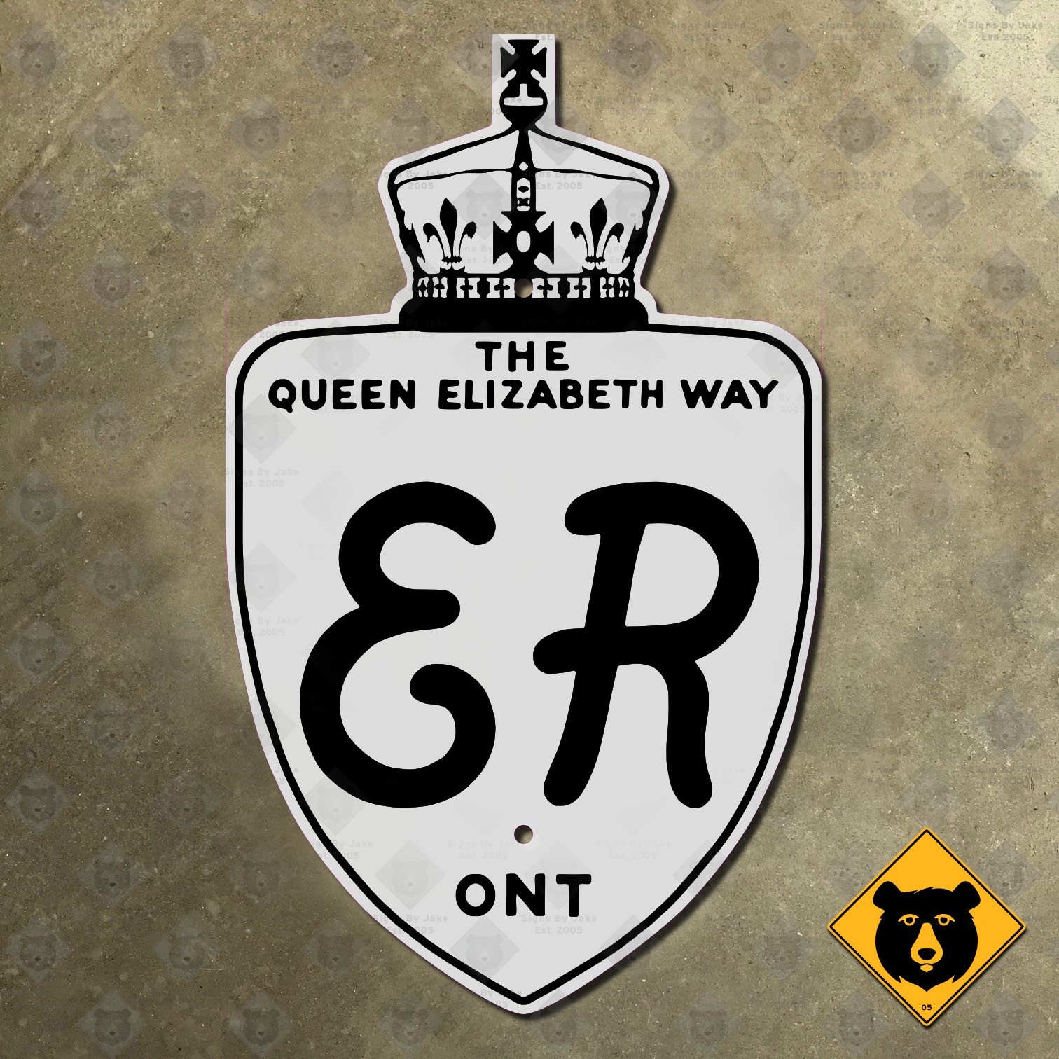 Ontario Queen Elizabeth Way route marker (1939)