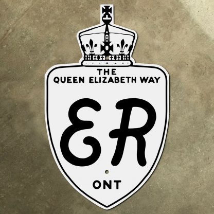 Ontario Queen Elizabeth Way route marker (1939)