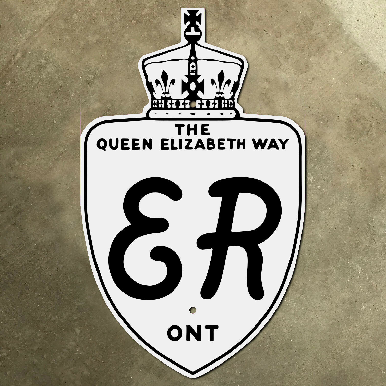 Ontario Queen Elizabeth Way route marker (1939)