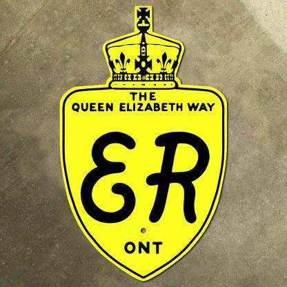 Ontario Queen Elizabeth Way route marker (1942)