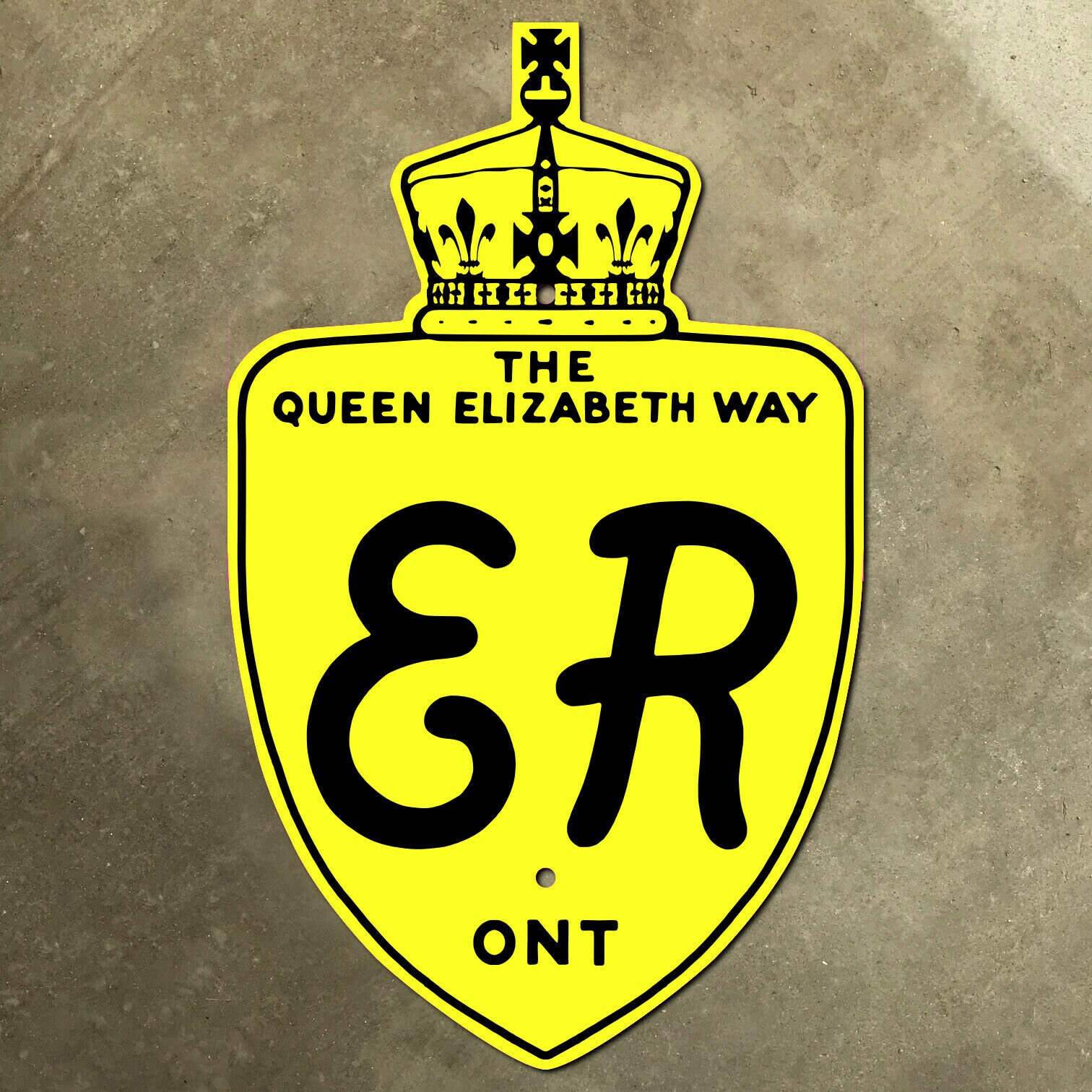 Ontario Queen Elizabeth Way route marker (1942)