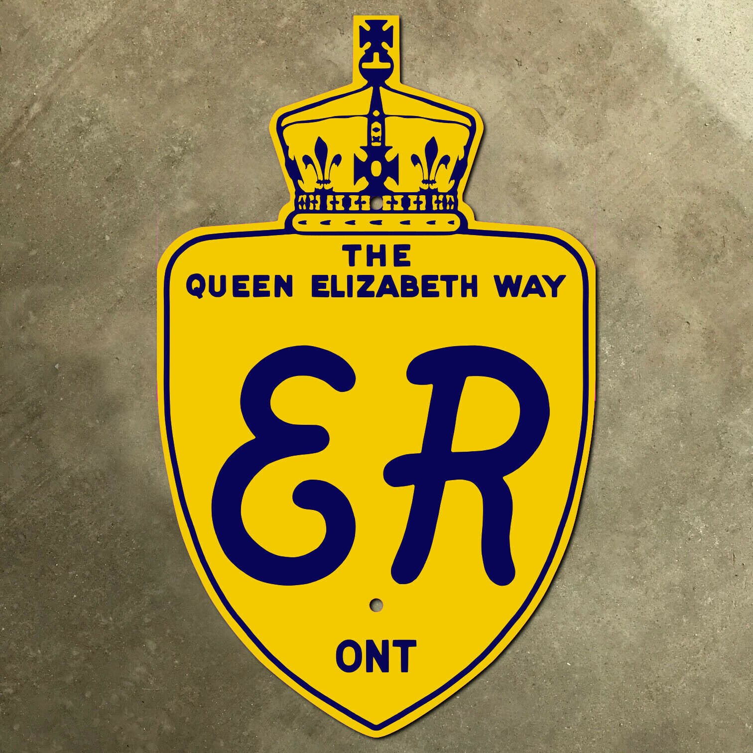 Ontario Queen Elizabeth Way route marker (1950)