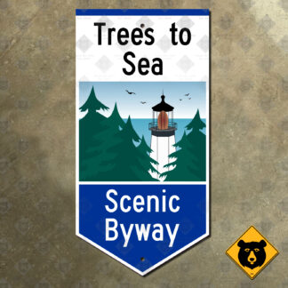 Oregon Trees to Sea Scenic Byway sign