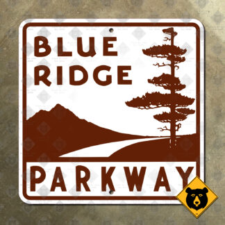 Blue Ridge Parkway route marker sign