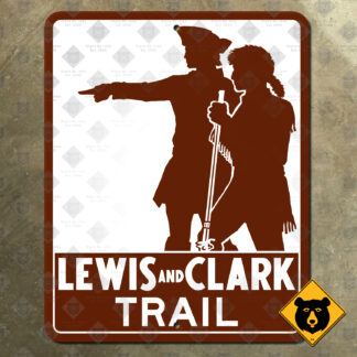 United States Lewis and Clark National Historic Trail route marker sign
