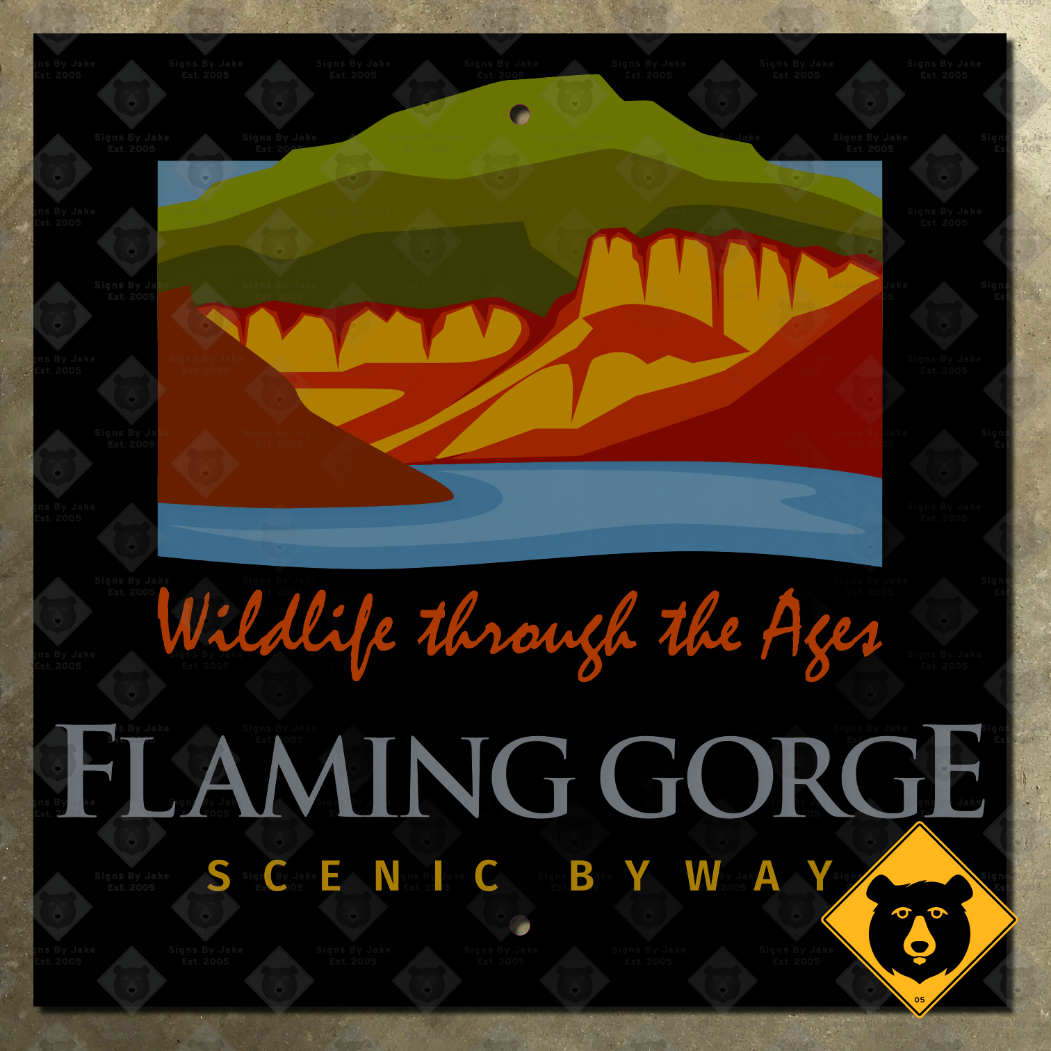 Utah Flaming Gorge Scenic Byway sign