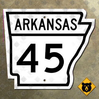 Arkansas Highway 45 route marker sign (1961)