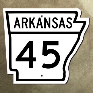 Arkansas Highway 45 route marker (1961)