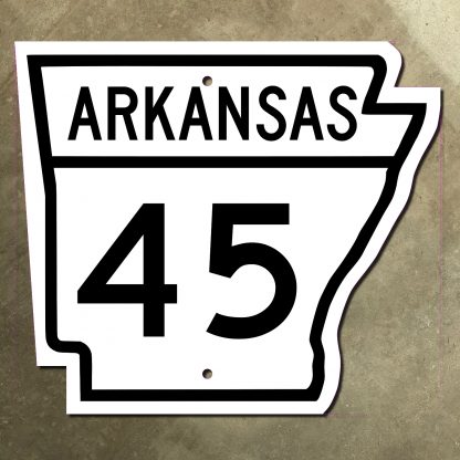 Arkansas Highway 45 route marker (1961)