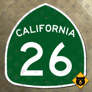 California State Route 26 highway marker sign