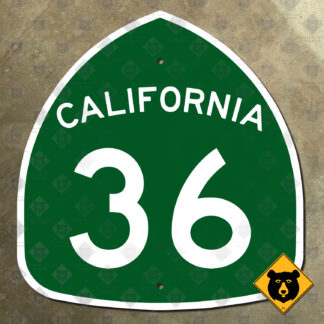 California State Route 36 highway sign