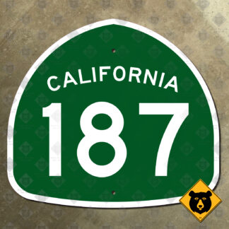California State Route 187 highway marker sign