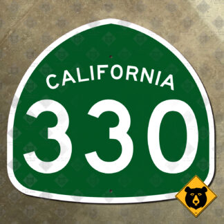California State Route 330 highway marker sign