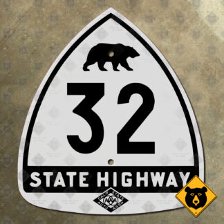 California (CSAA) State Route 32 highway sign