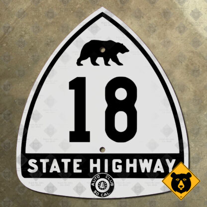 California (ACSC) State Highway 18 marker (1934)