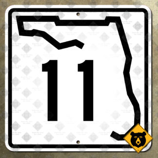 Florida State Road 11 highway marker sign