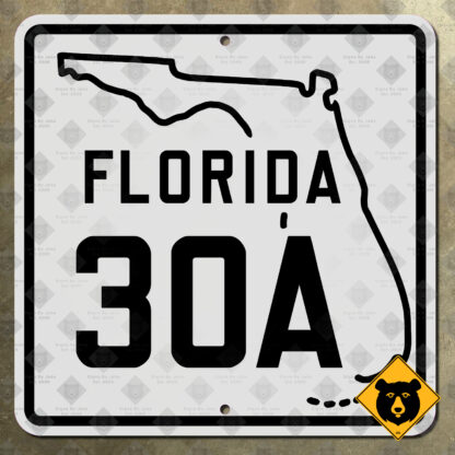 Florida State Road 30A highway marker (1945)