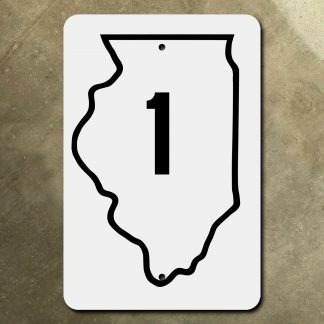 Illinois state route 1 (1935) highway marker