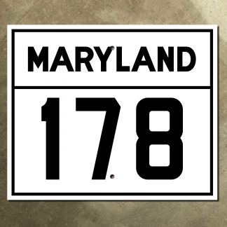 Maryland Route 178 highway marker
