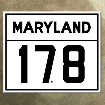 Maryland Route 178 highway marker
