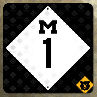 Michigan M-1 state route highway marker sign