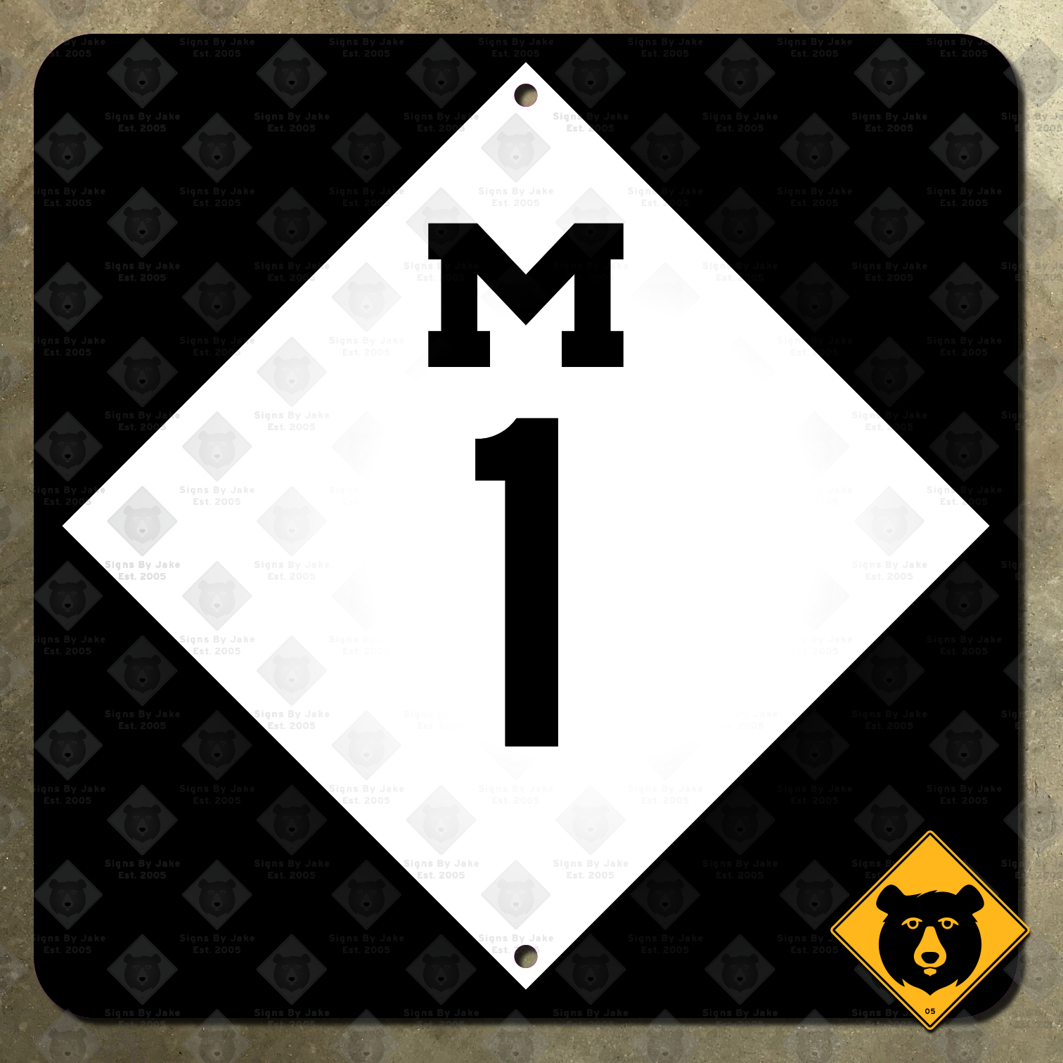 Michigan M-1 state route highway marker sign