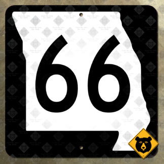 Missouri Route 66 state highway marker