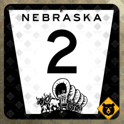 Nebraska Highway 2 route sign