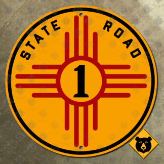 New Mexico State Road 1 highway marker sign