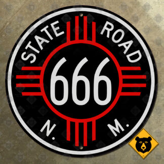 New Mexico State Road 666 highway marker sign