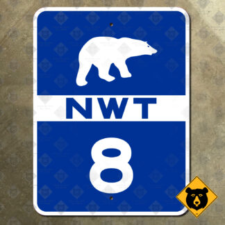 Northwest Territories Highway 8 (Dempster Highway) route sign