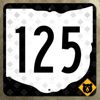 Ohio State Route 125 highway marker sign