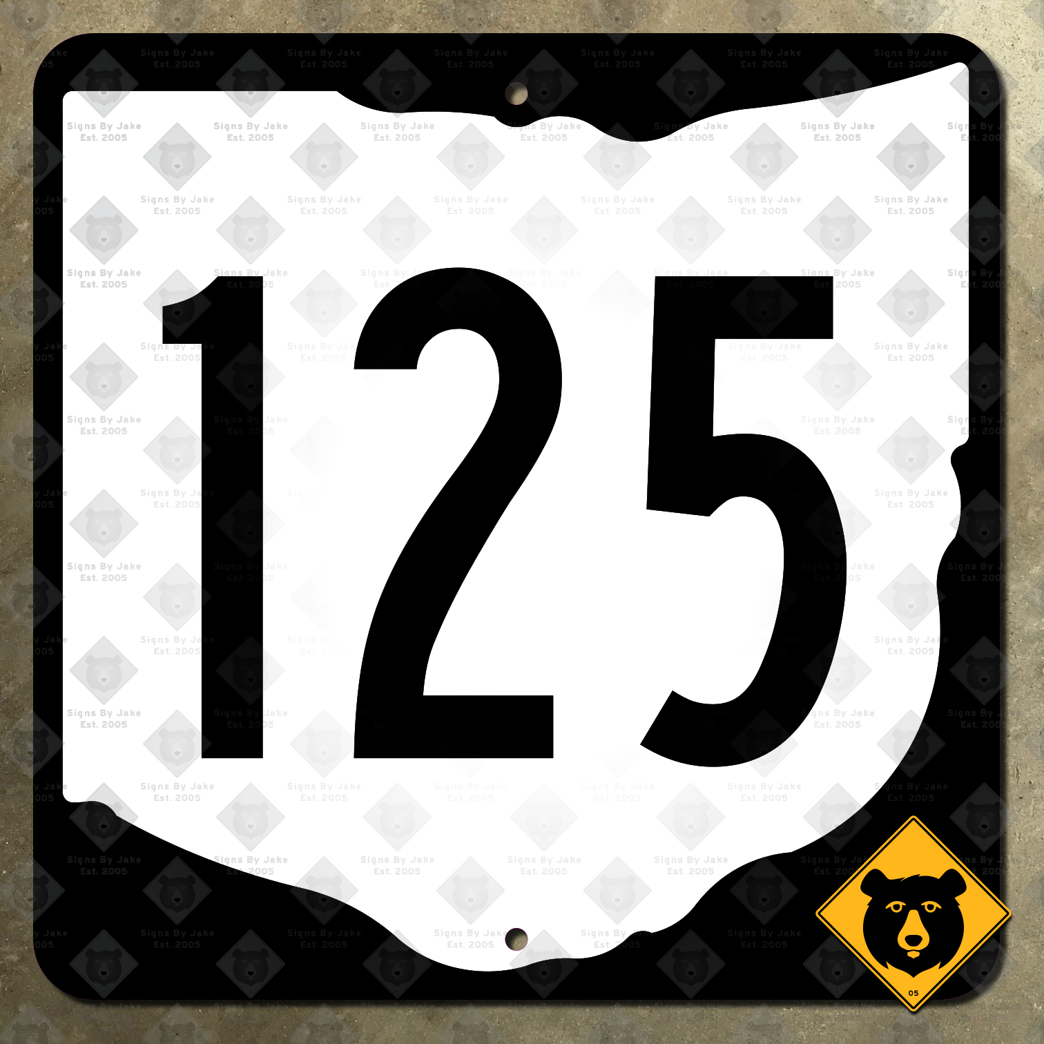 Ohio State Route 125 highway marker sign