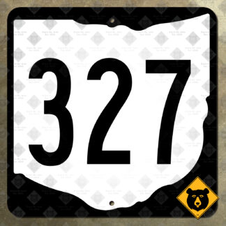 Ohio State Route 327 highway marker sign
