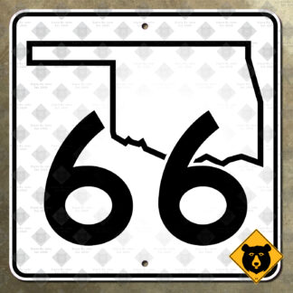 Oklahoma State Highway 66 route marker