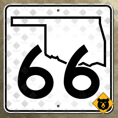 Oklahoma State Highway 66 route marker