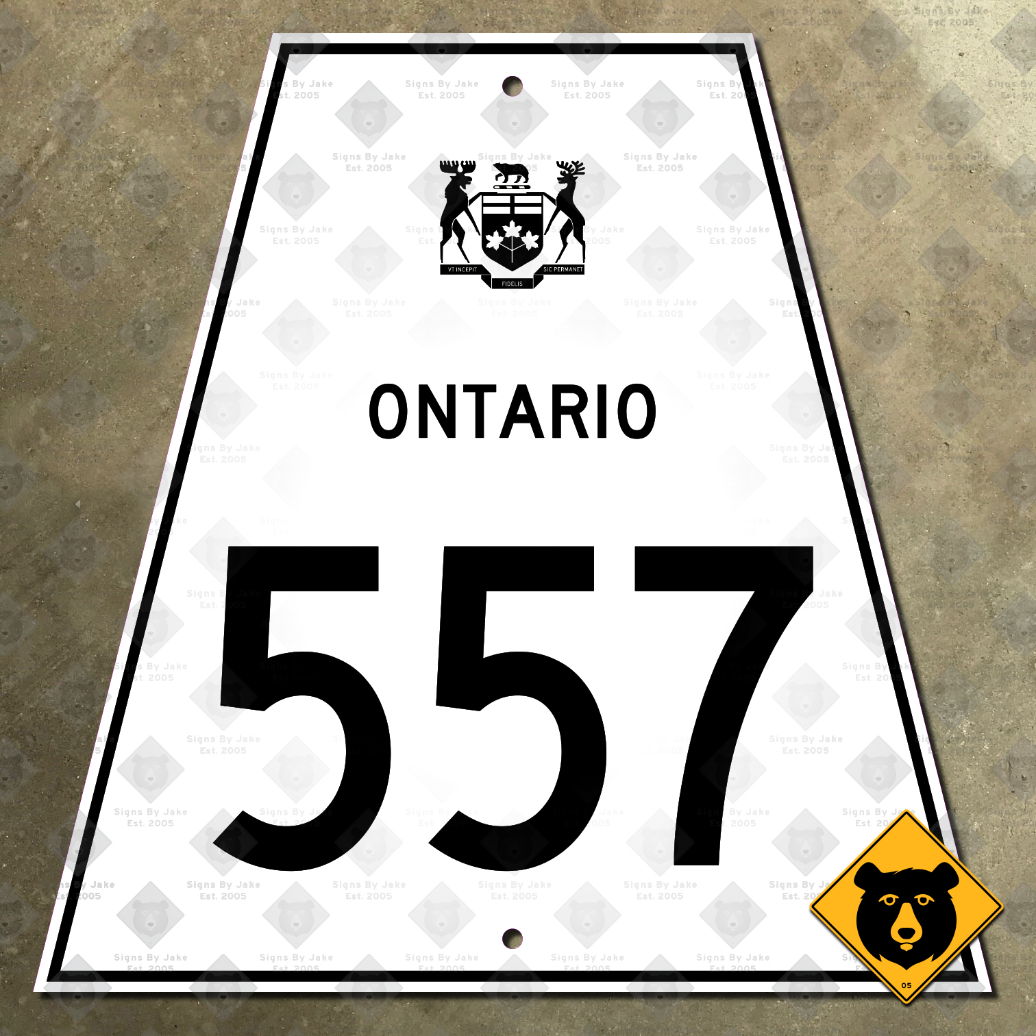 Ontario Secondary Highway 557 route marker
