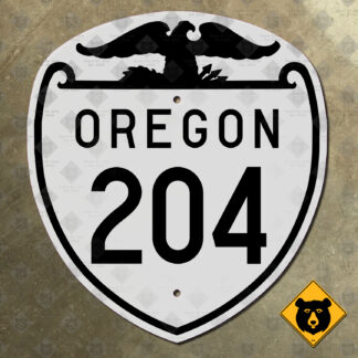 Oregon Route 204 state highway sign