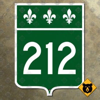 Québec Route 212 provincial highway sign