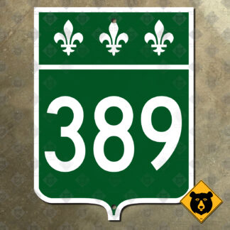 Québec Route 389 provincial highway marker sign