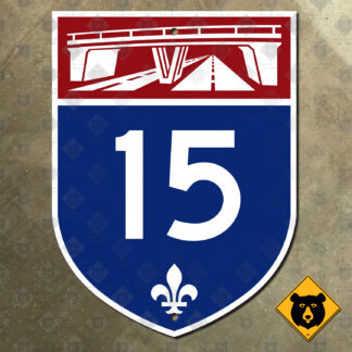 Québec Autoroute A-15 highway route marker sign