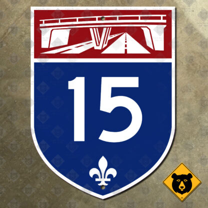 Québec Autoroute A-15 highway route marker sign